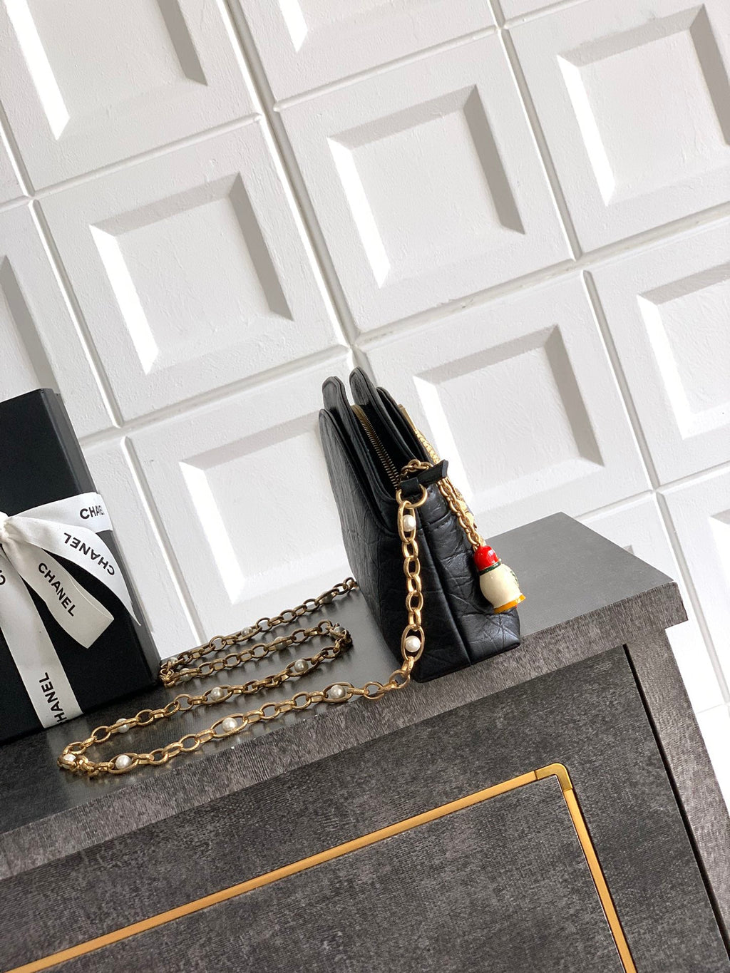 Chanel Paris Moscow Romanov charms bag. Love the purses black