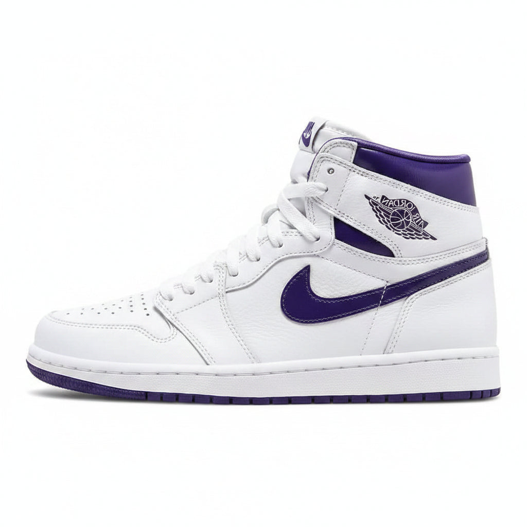 Air Jordan 1 Retro High OG White & Court Purple