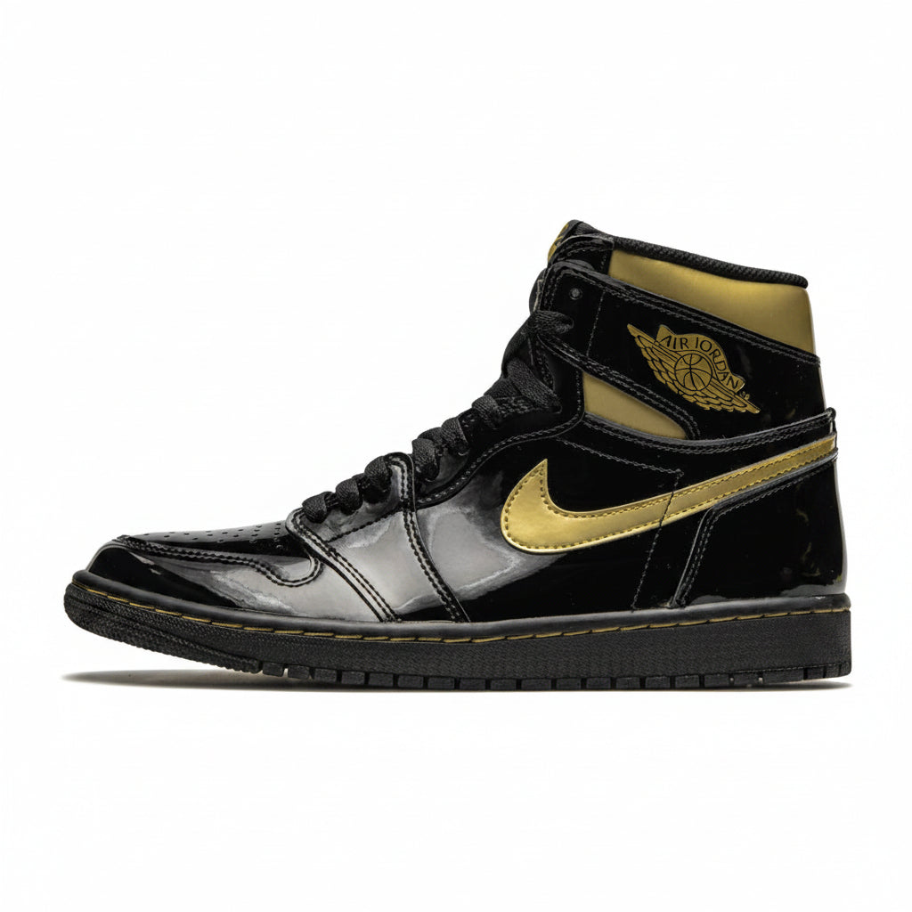 Air Jordan 1 High OG Patent Black Gold