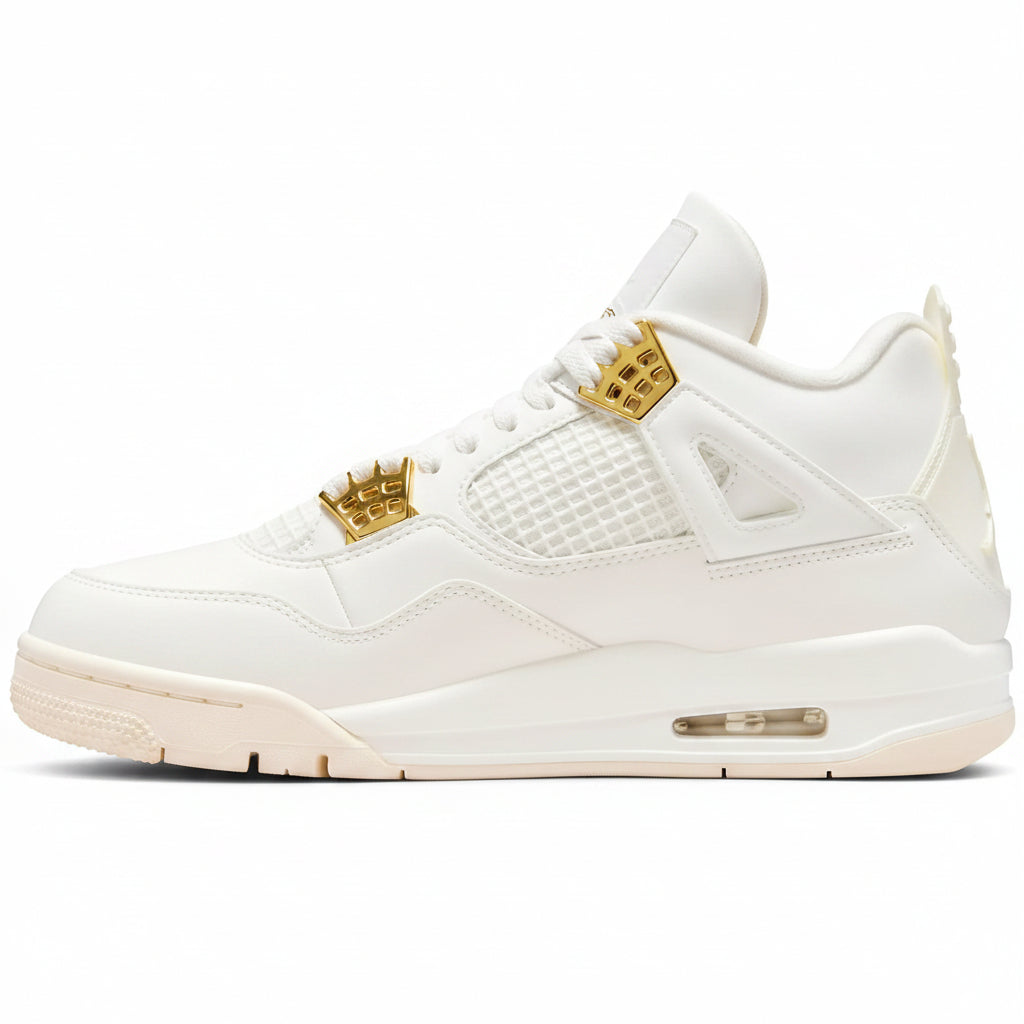 Air Jordan 4 Retro Sail Metallic Gold Women's